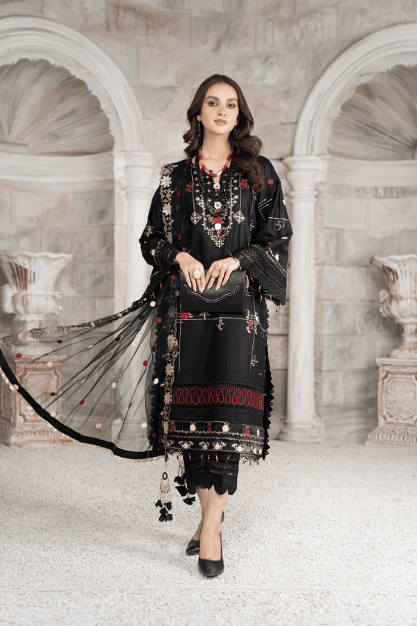 3 Piece Embroidered Lawn Suit | Mann Mayal Collection