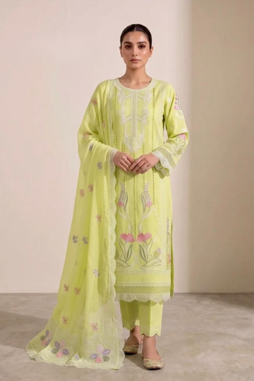 3-Piece Embroidered printed lawn suit