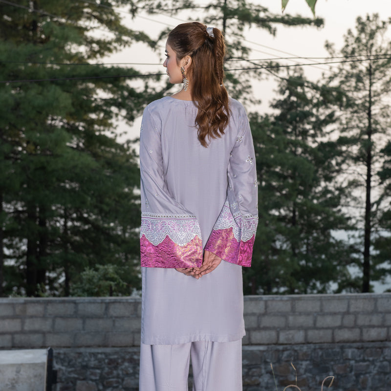 Grey Fully Embroidered 2-Piece Winter Luxe Pret