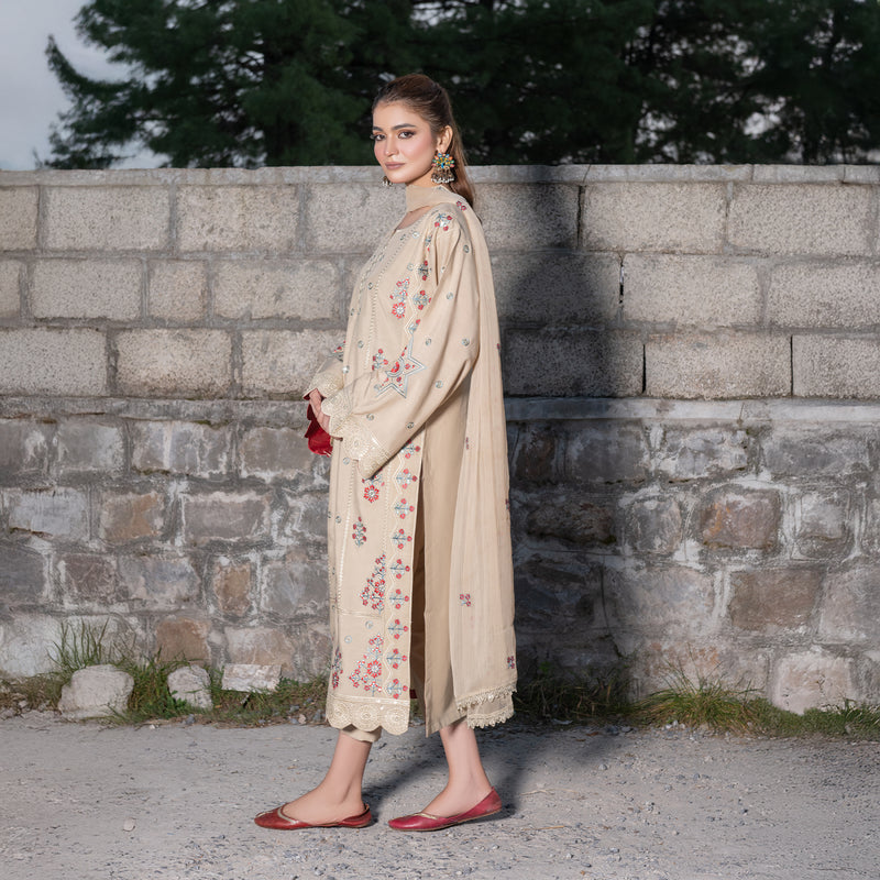 Skin Fully Embroidered 3-Piece Winter Luxe Pret