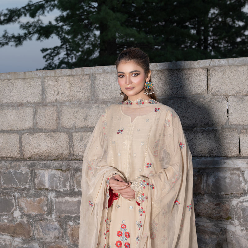 Skin Fully Embroidered 3-Piece Winter Luxe Pret