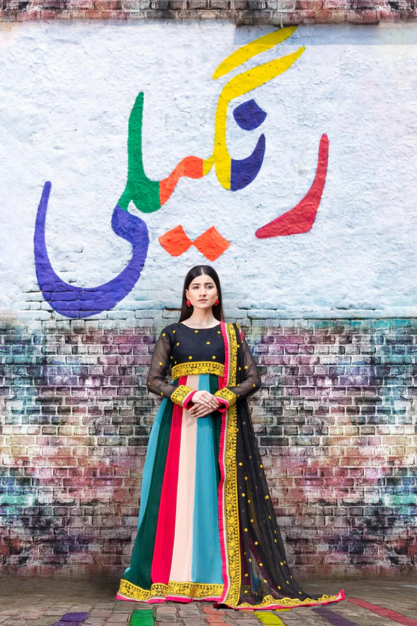 SDRS24-105 3 Piece Multi Color Embroidered Maxi | Ready To Wear