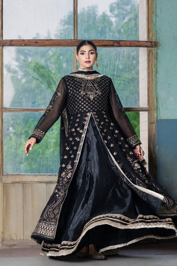 SDRS24-111 3 Piece Embroidered Chiffon Frock | Stitched |