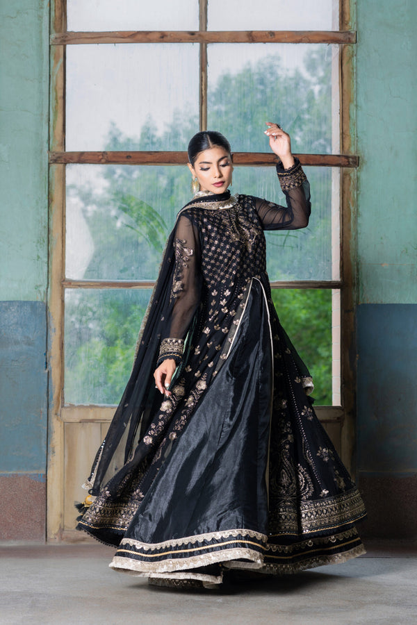 SDRS24-111 3 Piece Embroidered Chiffon Frock | Stitched |