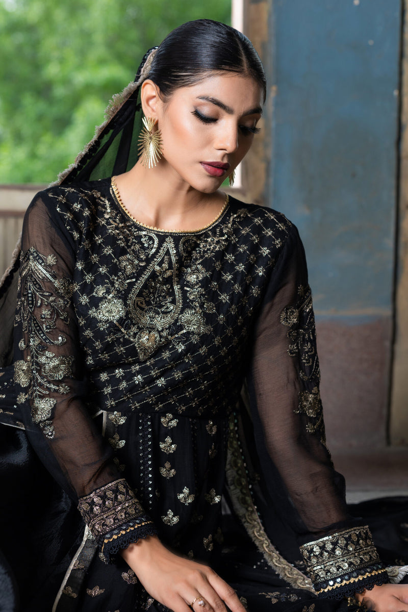 SDRS24-111 3 Piece Embroidered Chiffon Frock | Stitched |