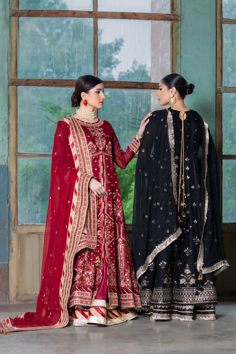 SDRS24-111 3 Piece Embroidered Chiffon Frock | Stitched |