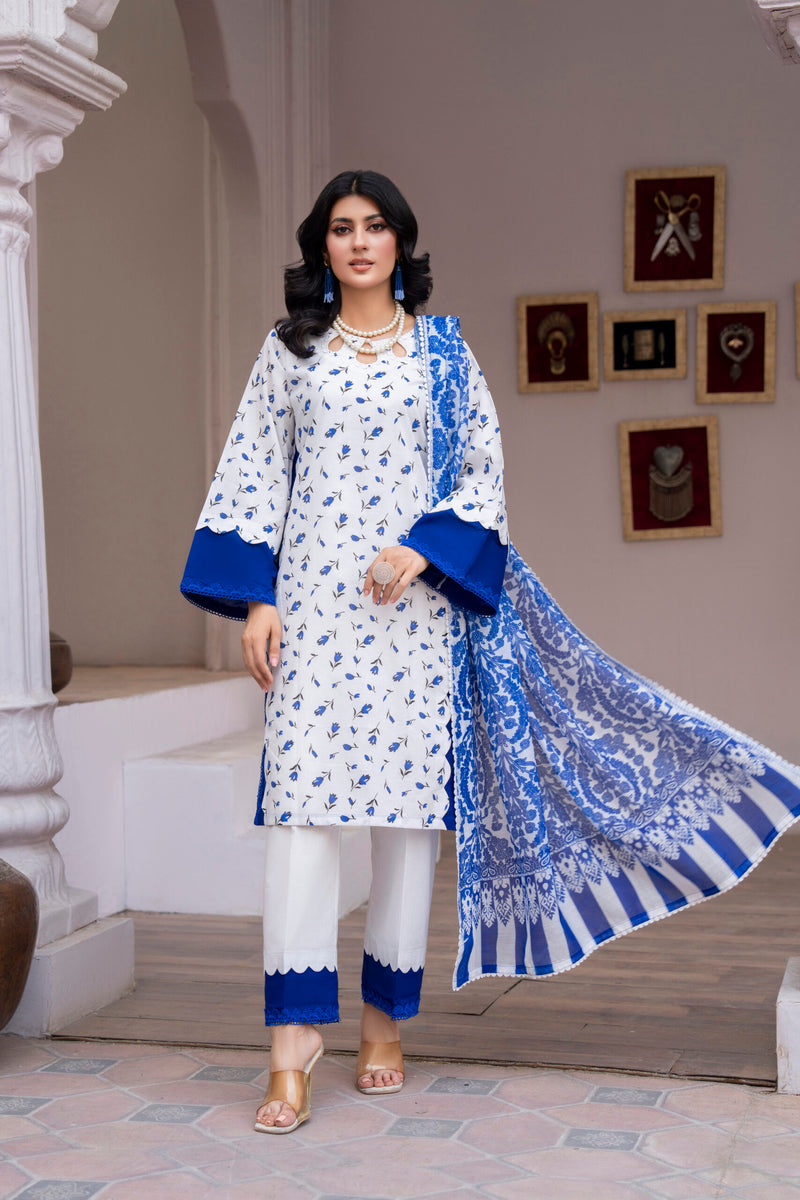 3 Piece Printed Lawn Suit | Traditional Collection