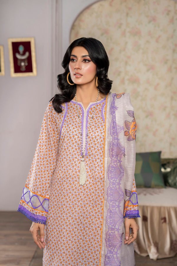 3 Piece Printed Lawn Suit | Traditional Collection