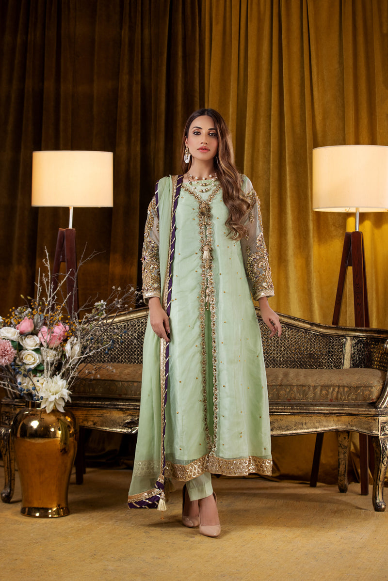 3 Piece Luxury Embroidered Suit | Zeenat-E-Zar Collection