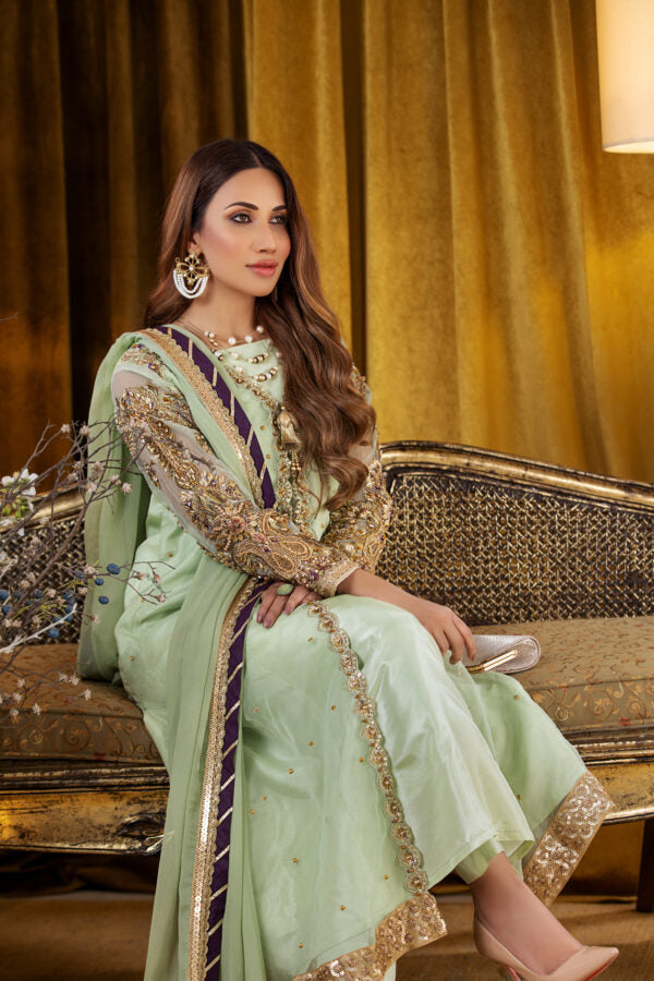 3 Piece Luxury Embroidered Suit | Zeenat-E-Zar Collection