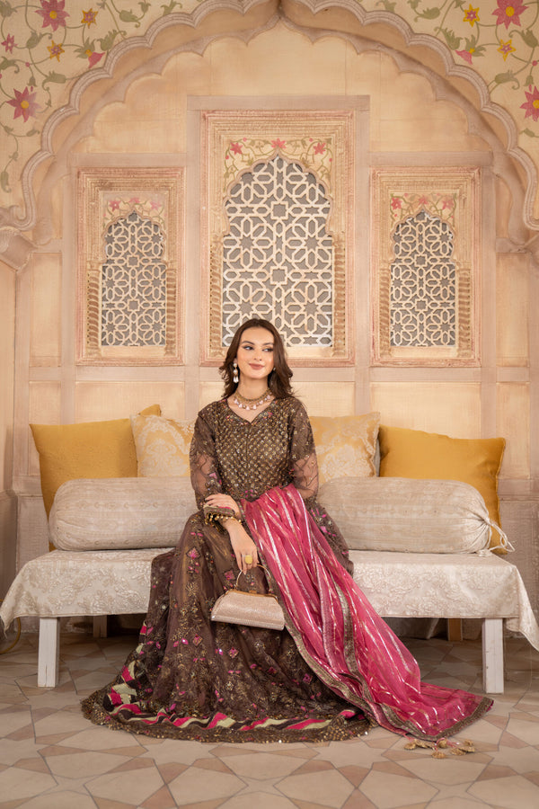 3 Piece Luxury Hand Made Embroidery Suit | Zeenat-E-Husan Collection