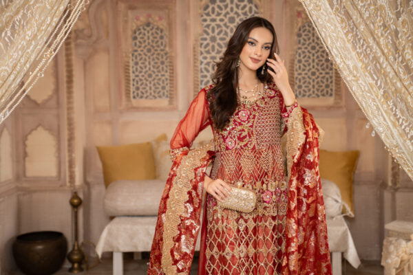 3 Piece Luxury Hand Made Embroidery Suit | Zeenat-E-Husan Collection