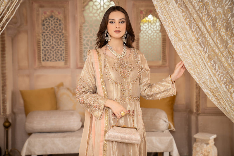 3 Piece Luxury Hand Made Embroidery Suit | Zeenat-E-Husan Collection