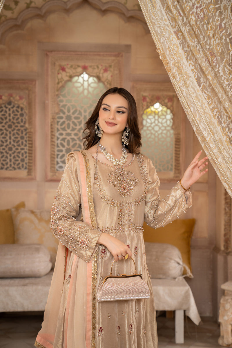 3 Piece Luxury Hand Made Embroidery Suit | Zeenat-E-Husan Collection