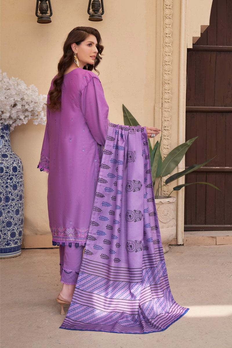 LAVEDER VIOLETS UN-STITEHED 03 PCS