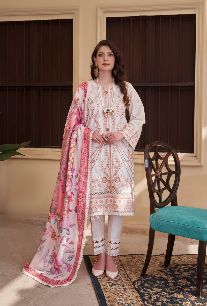 PINK GLAM UN-STITCEHD 03 PCS