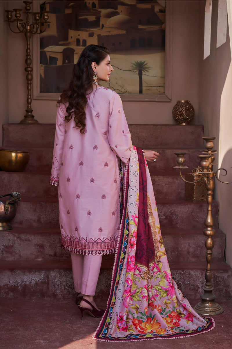 FLAMINGO FRENZY UN-STITCHED 03 PCS