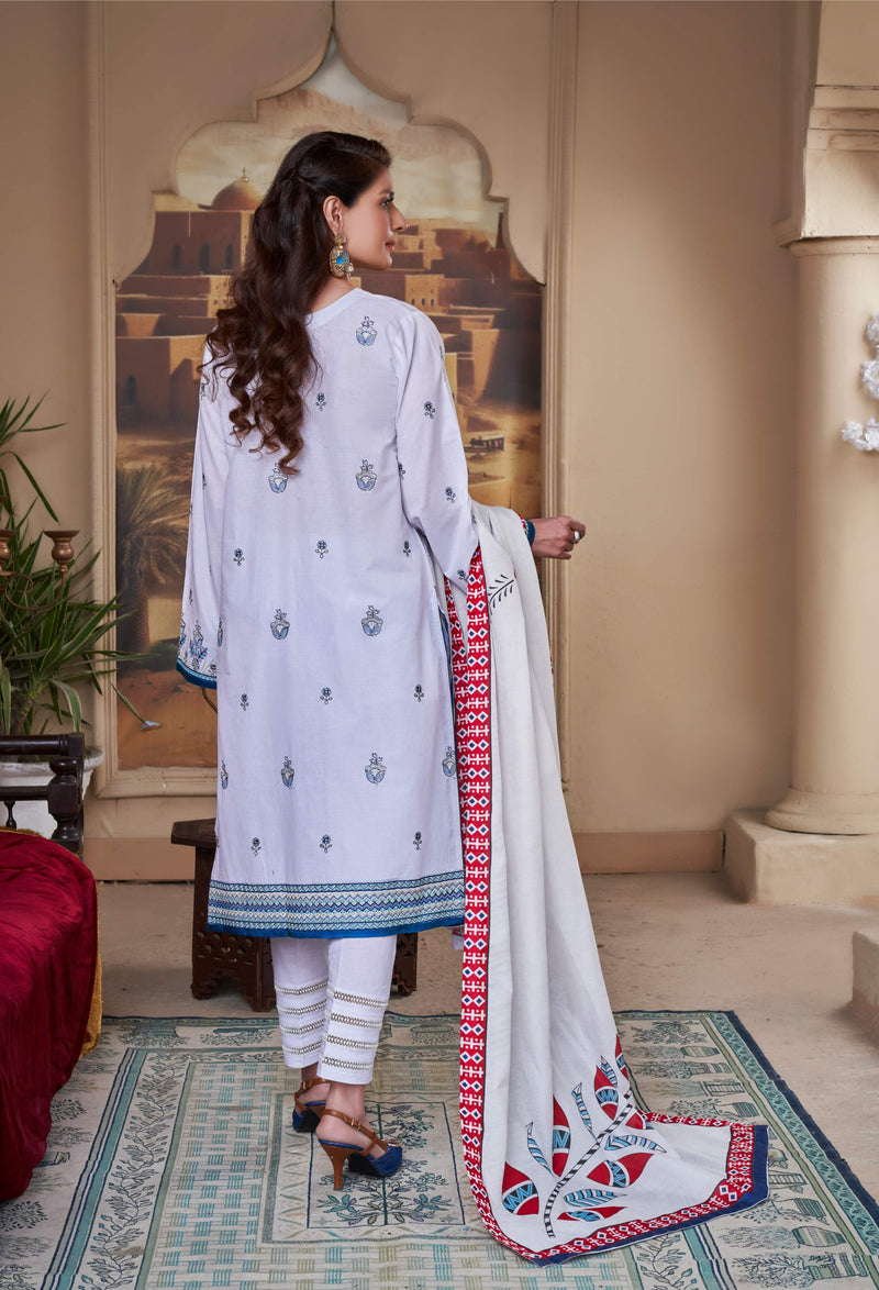 WHITE HEAVEN UN-STITCHED 03 PCS