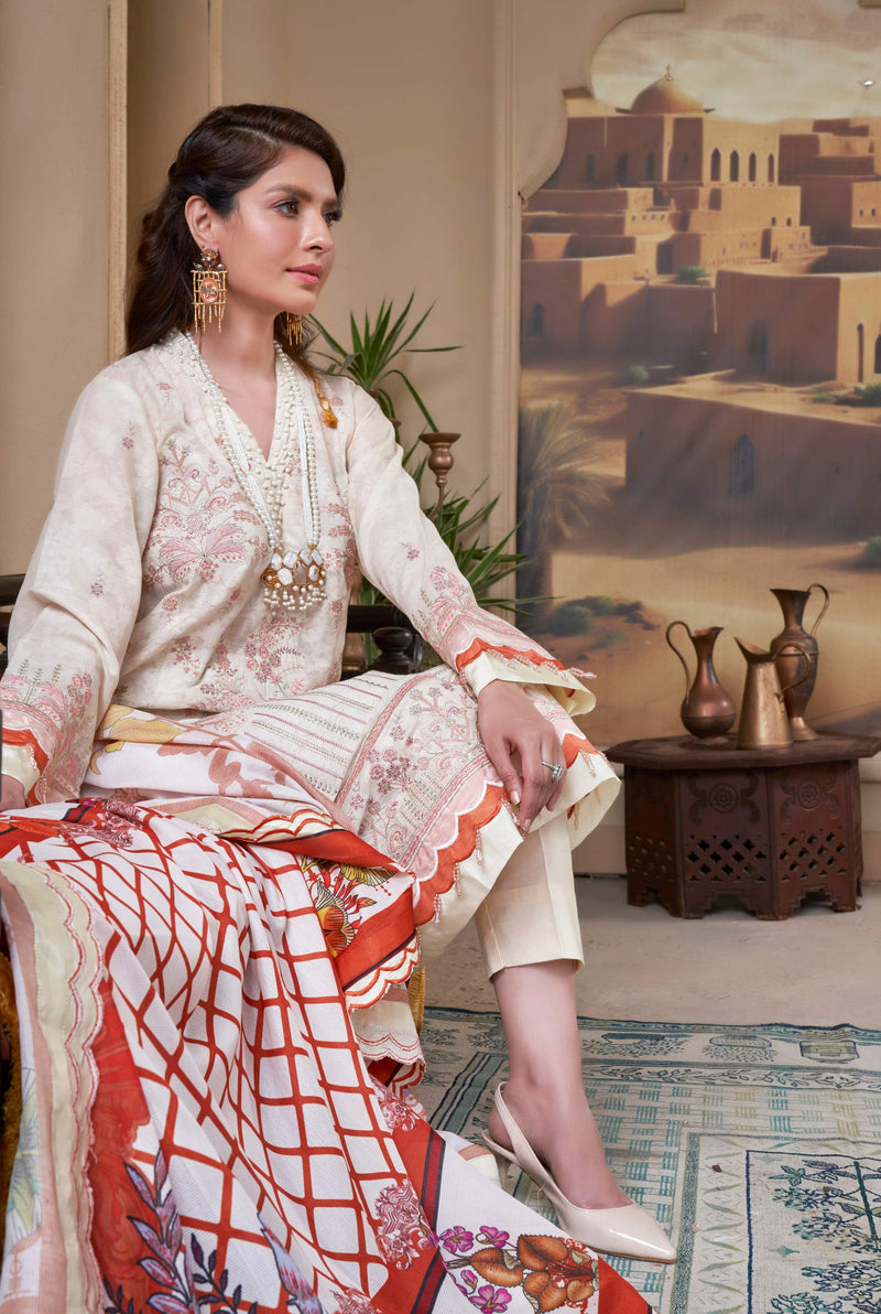 BEIGE BEAUTY UN-STITCEHD 03 PCS