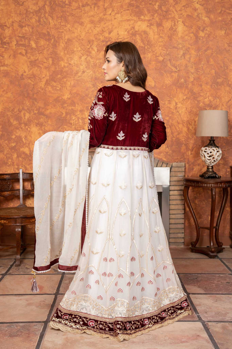 SD-PA3-071-25 (Riwayat White / Mahroon)