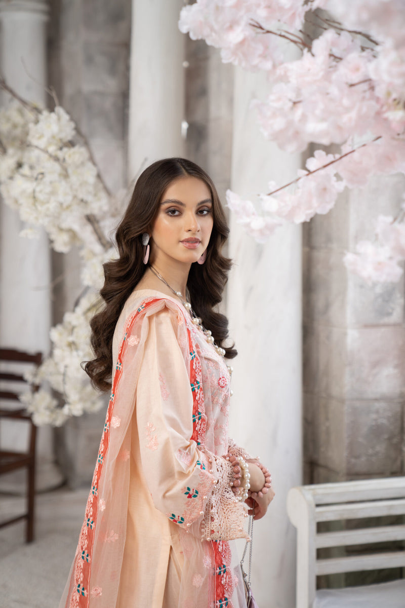3 Piece Embroidered Lawn Suit | Mann Mayal Collection
