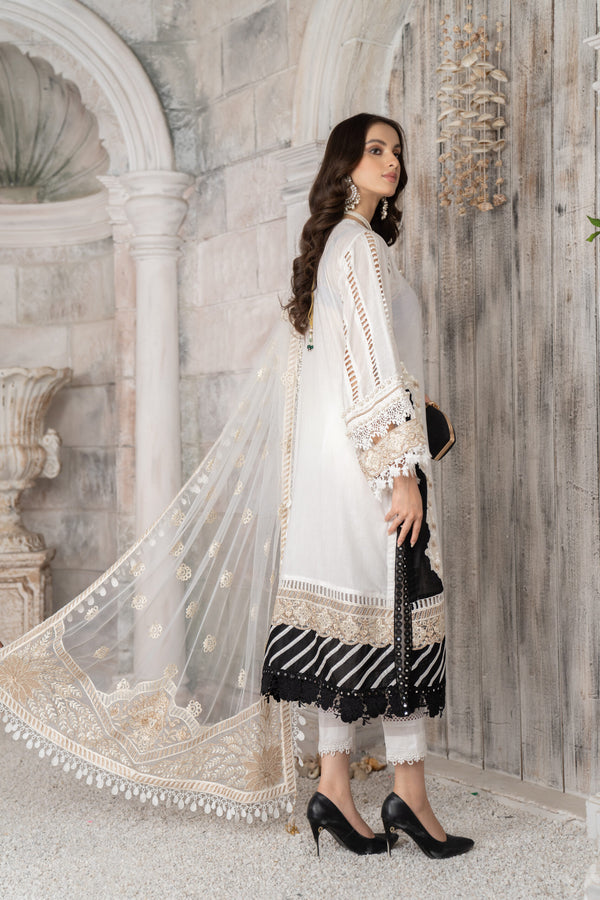 3 Piece Lawn Stitched Suit | Maan Mayal Collection