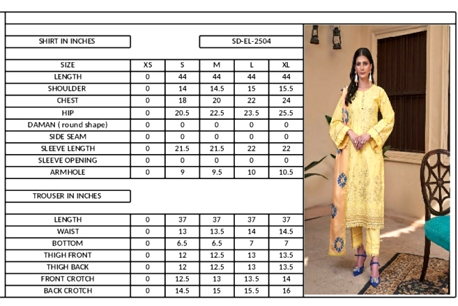 FLORAL YELLOW UN-STITCHED 03 PCS