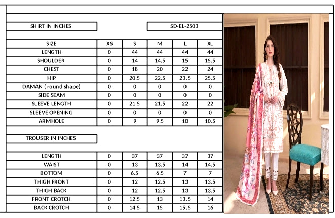 PINK GLAM UN-STITCEHD 03 PCS