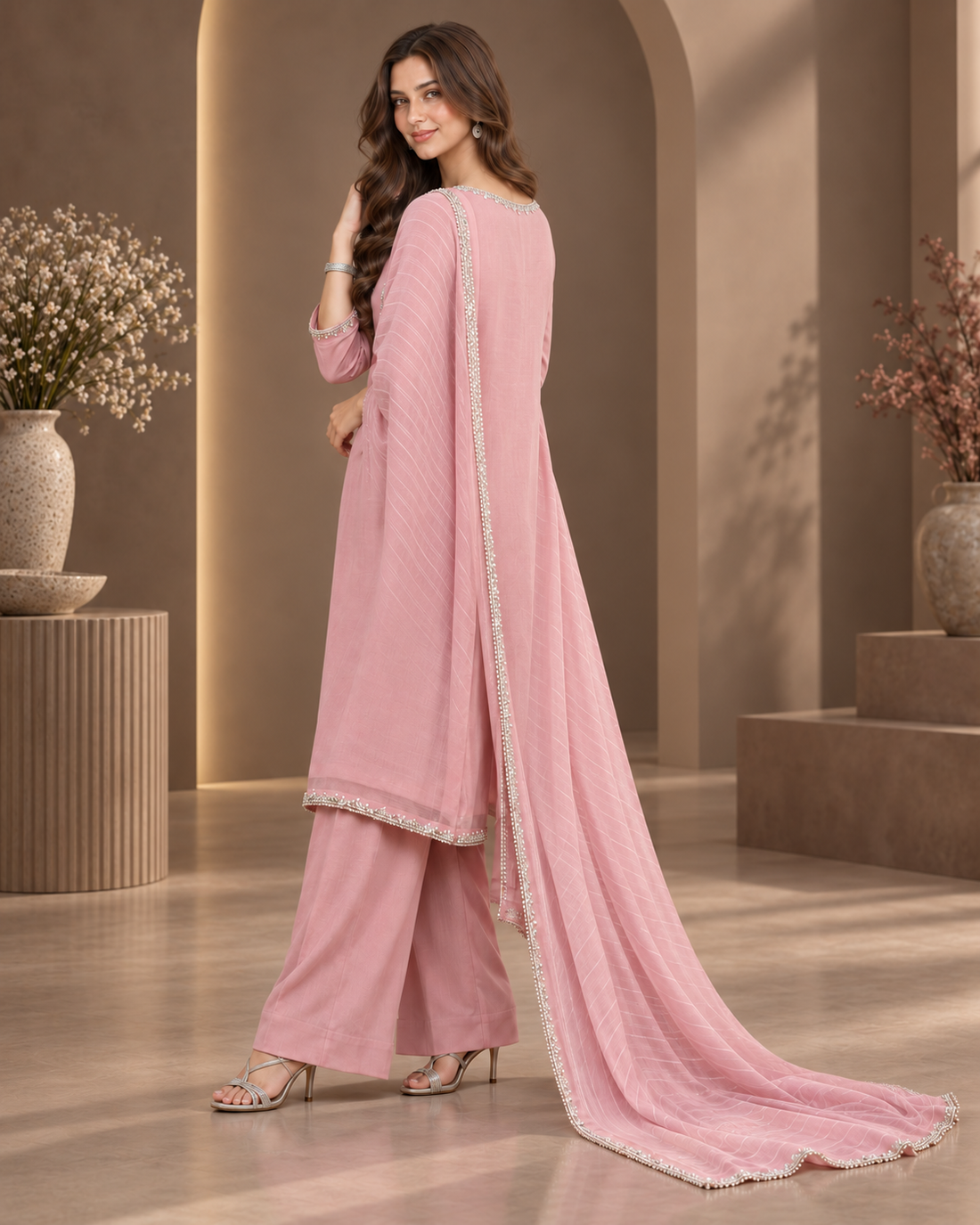 3 PCS pink suit