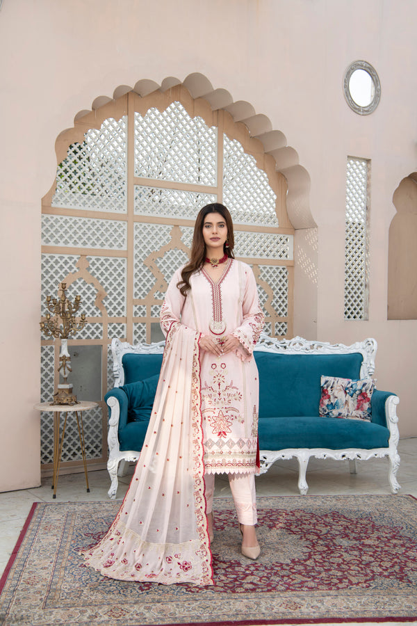 3 Piece Embroidery Lawn Suit | Urban Look