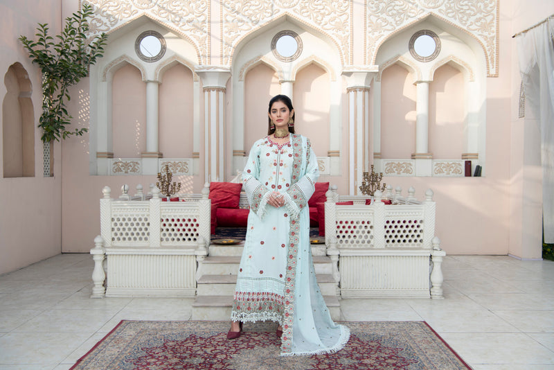 3 Piece Embroidery Lawn Suit - Urban Look