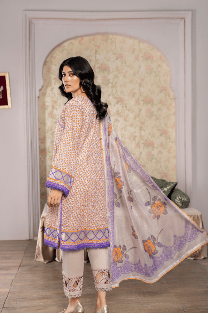 3 Piece Printed Lawn Suit | Traditional Collection