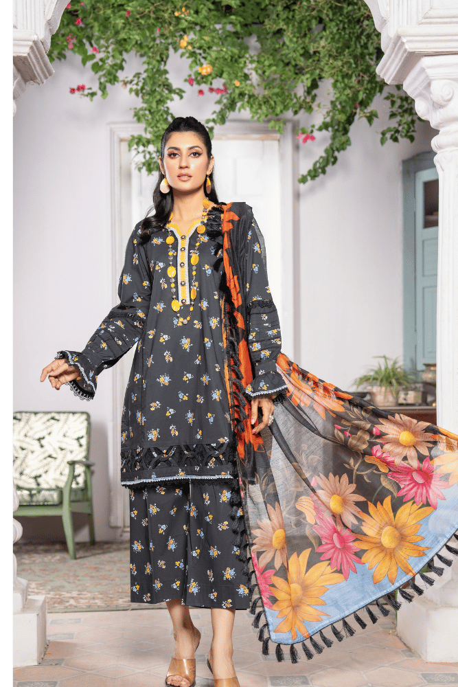 3 Piece Printed Lawn Suit | Casual Wear