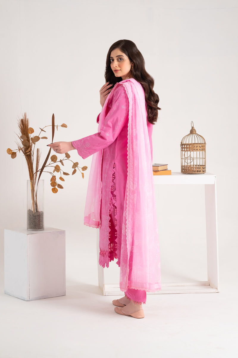 3 Piece Linen Boring Embroidery Suit | Unstiched |