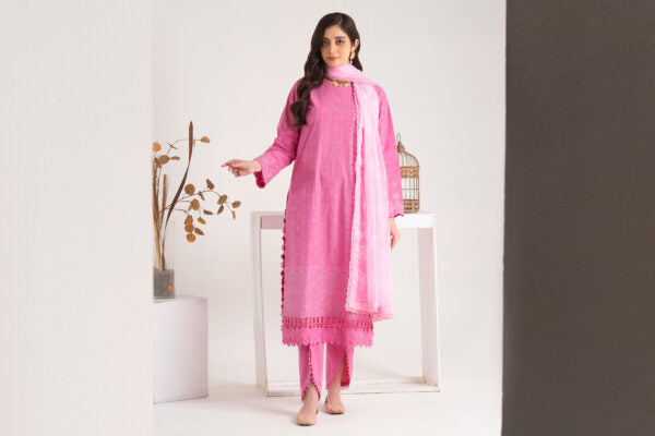 3 Piece Linen Boring Embroidery Suit | Unstiched |